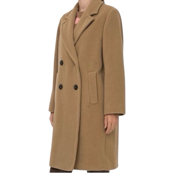 New W/Tags MAX MARA WEEKEND DOUBLE-BREASTED WOOL BROADCLOTH COAT - SIZE 12
